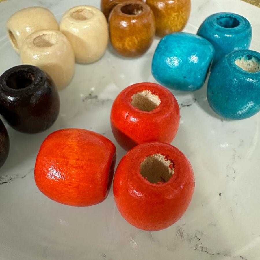 10個 大穴 ウッドビーズ大 16mm×17mm |  | 04