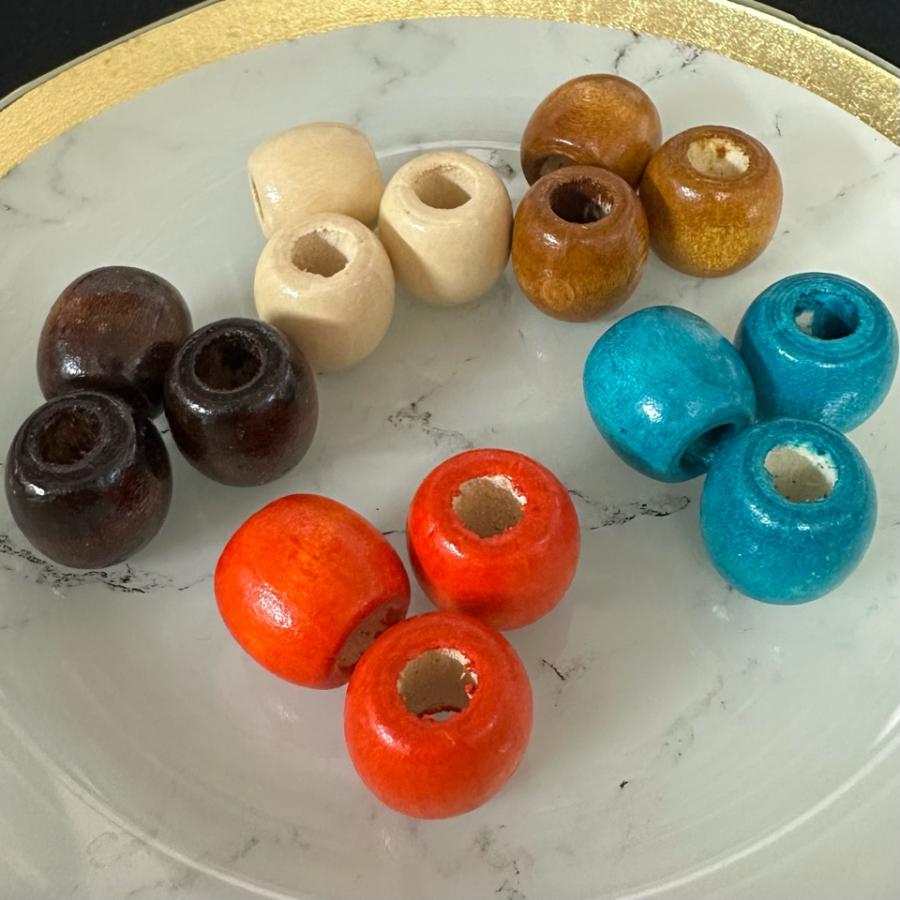 10個 大穴 ウッドビーズ大 16mm×17mm |  | 05