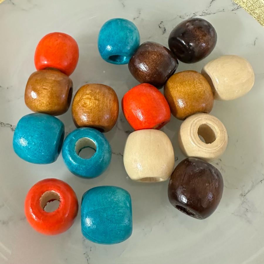 10個 大穴 ウッドビーズ大 16mm×17mm |  | 09