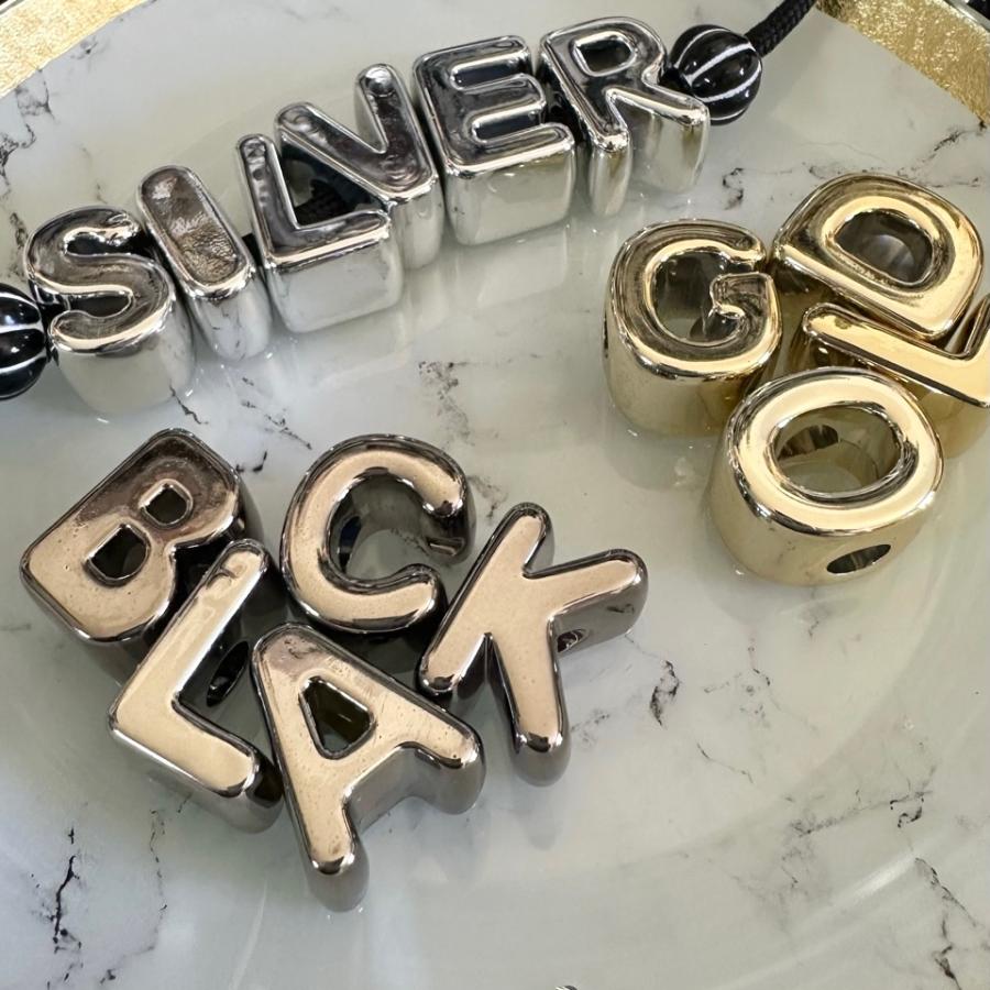 1個 アクリル 大穴 アルファベット ビーズ ガンメタ |  | 13