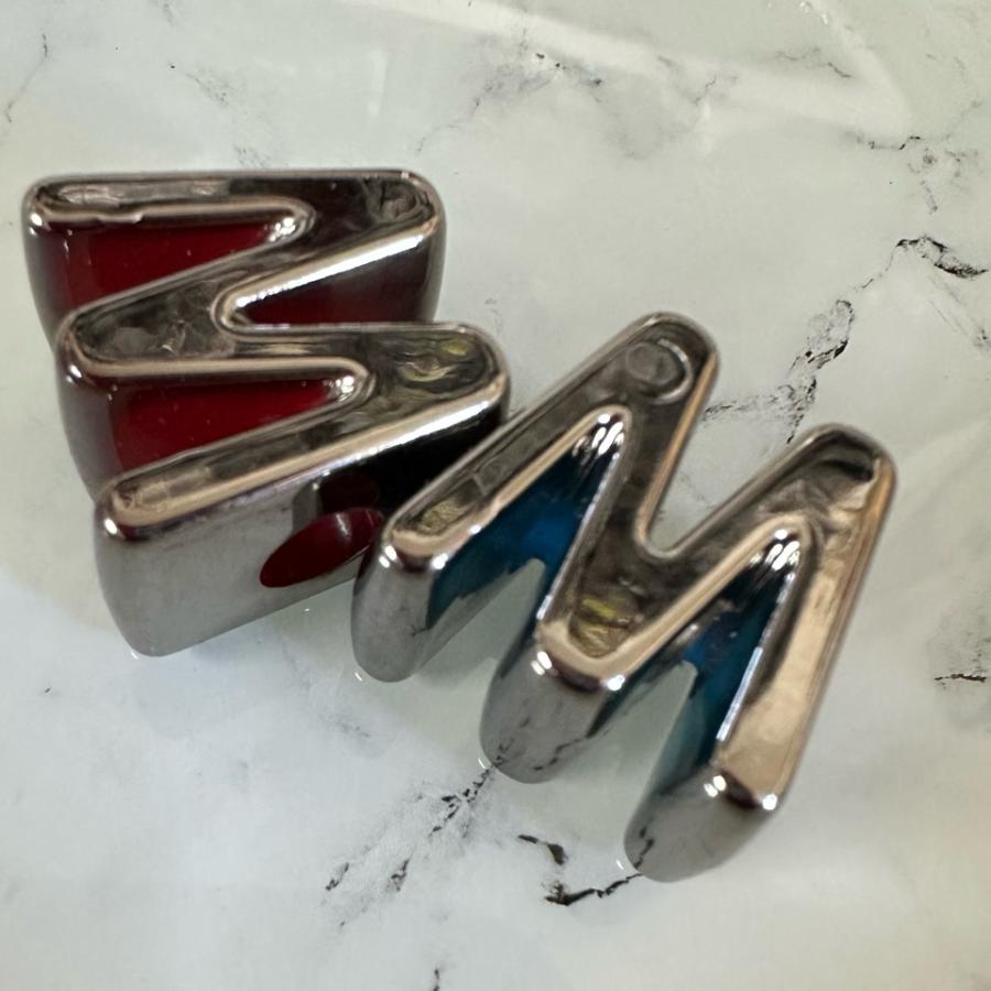 1個 アクリル 大穴 アルファベット ビーズ ガンメタ |  | 15