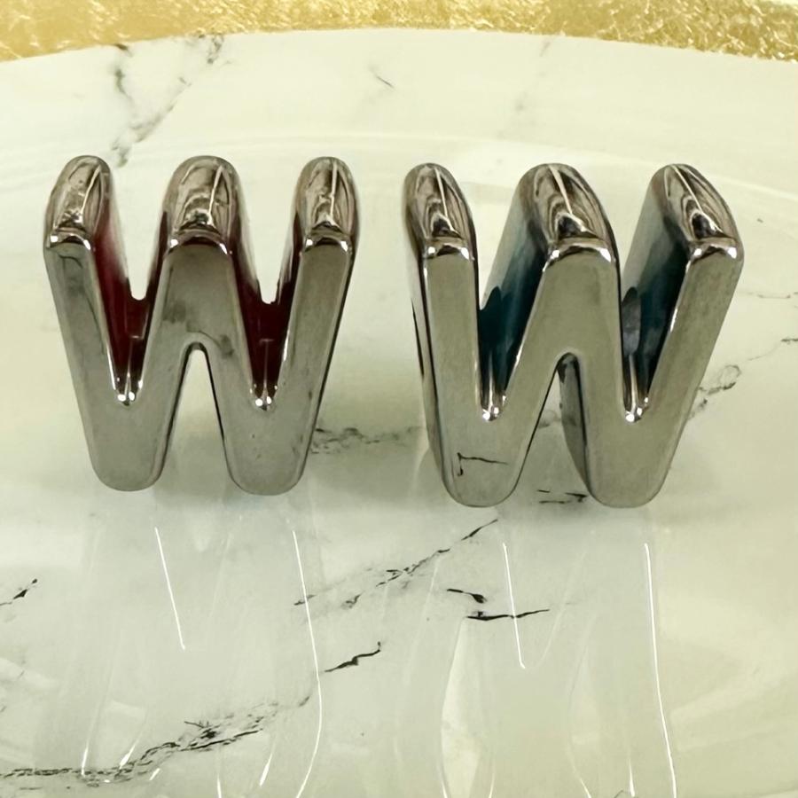 1個 アクリル 大穴 アルファベット ビーズ ガンメタ |  | 16