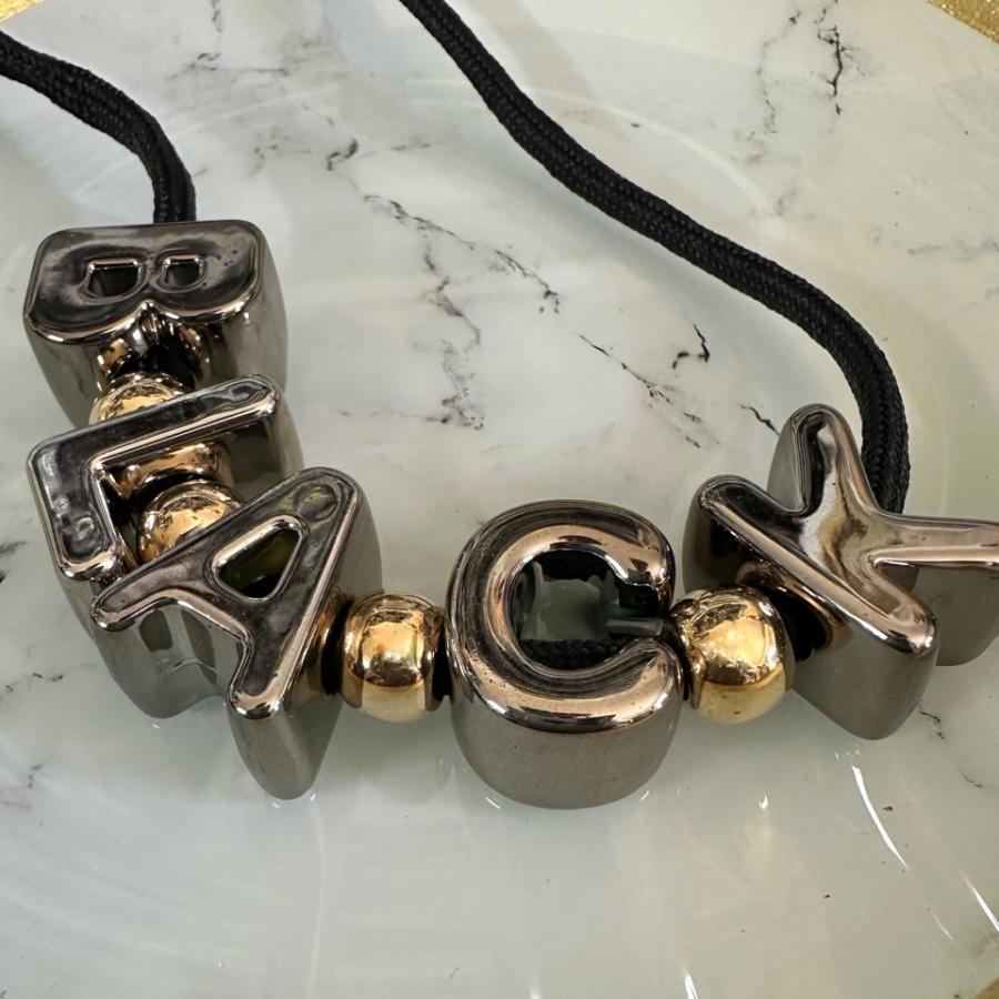 1個 アクリル 大穴 アルファベット ビーズ ガンメタ |  | 03