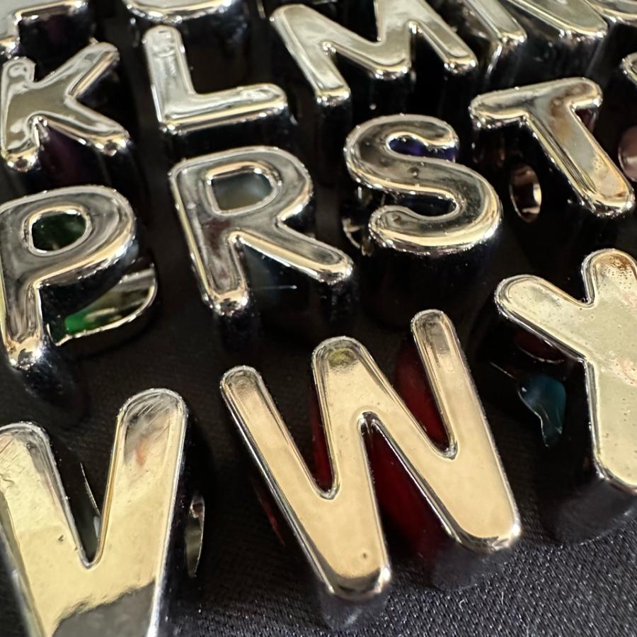 1個 アクリル 大穴 アルファベット ビーズ ガンメタ |  | 04