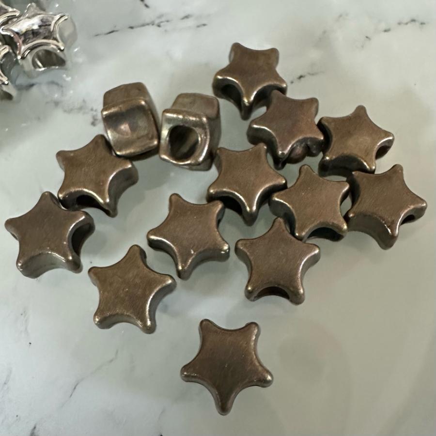 30個 10.5mm 星 大穴 プラスチック ビーズ |  | 03