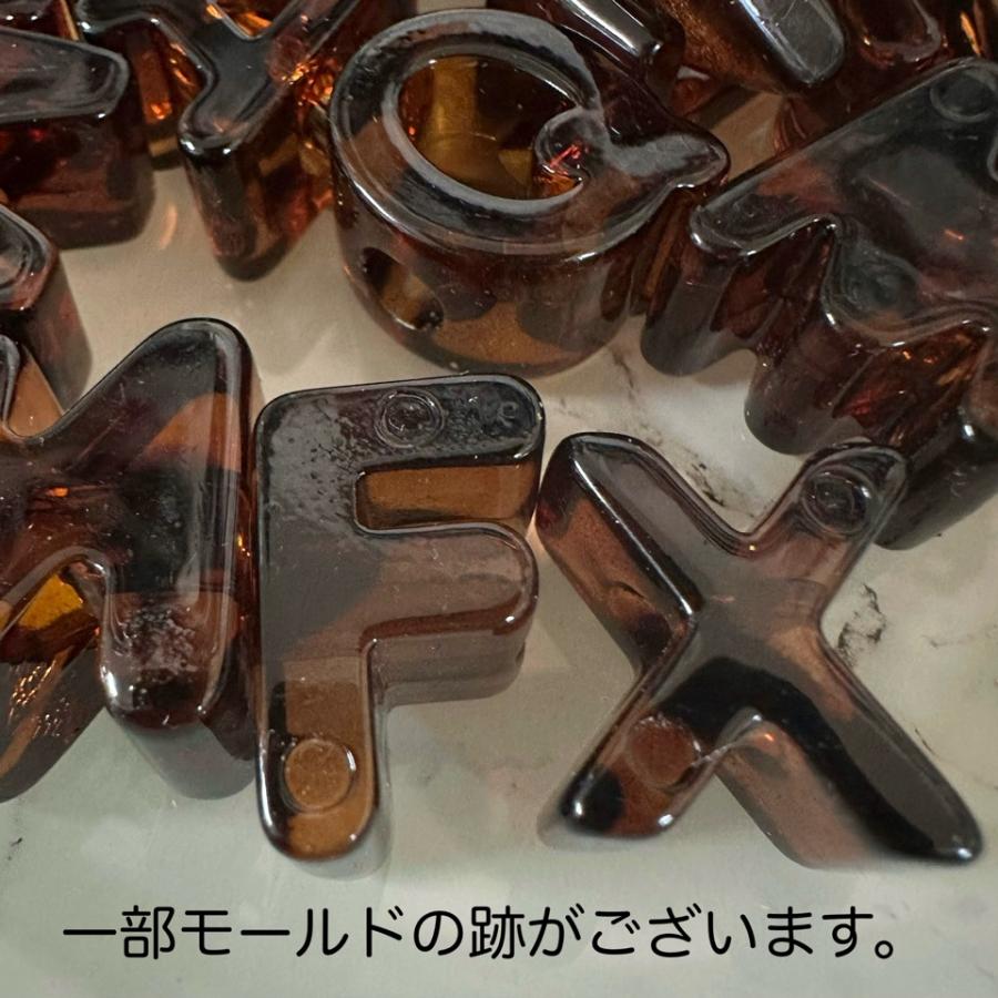 1個 アクリル 大穴 アルファベット ビーズ べっ甲 |  | 11