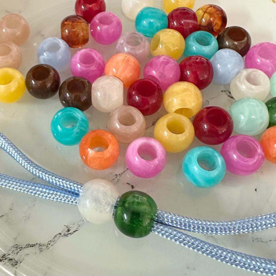 30個 12mm 大穴 アクリル 天然石風 ビーズ  ミックス2 |  | 03