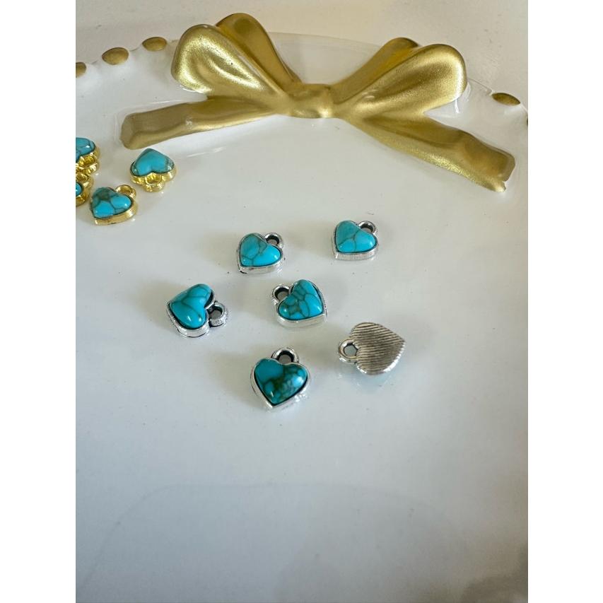 K18ターコイズチャーム3点セット 21種類の天然石から3つのチャームが