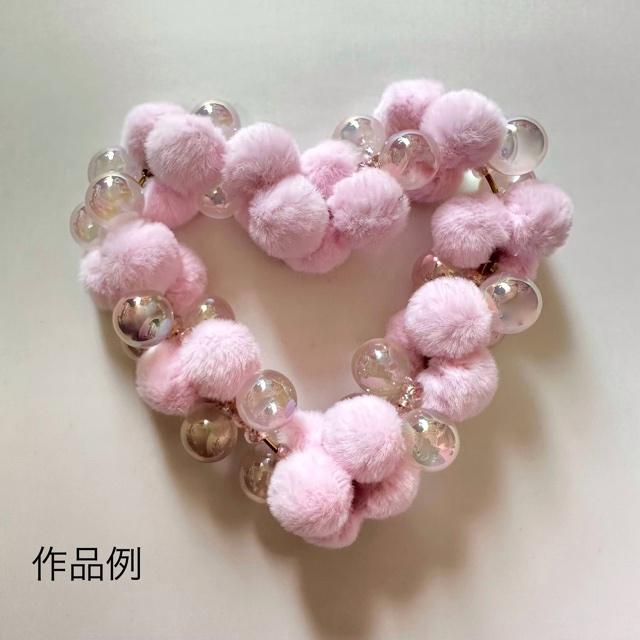 ビーズリース 4個 10cm ハート リース用 ワイヤー 接続金具付き ゴールド : Guild by