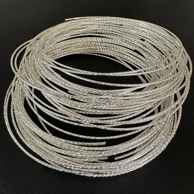 4個 10cm リース ワイヤー ギザギザ シルバー |  | 03