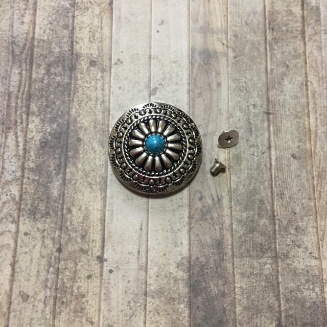 ネジ式 コンチョ シルバー×ターコイズA 1個 |  | 03