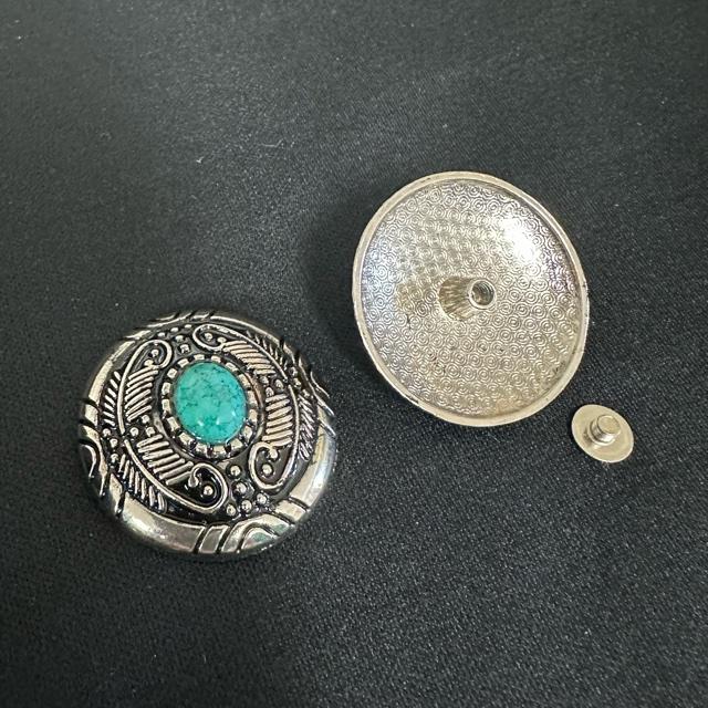 ネジ式 コンチョ シルバー×ターコイズC 1個 | 