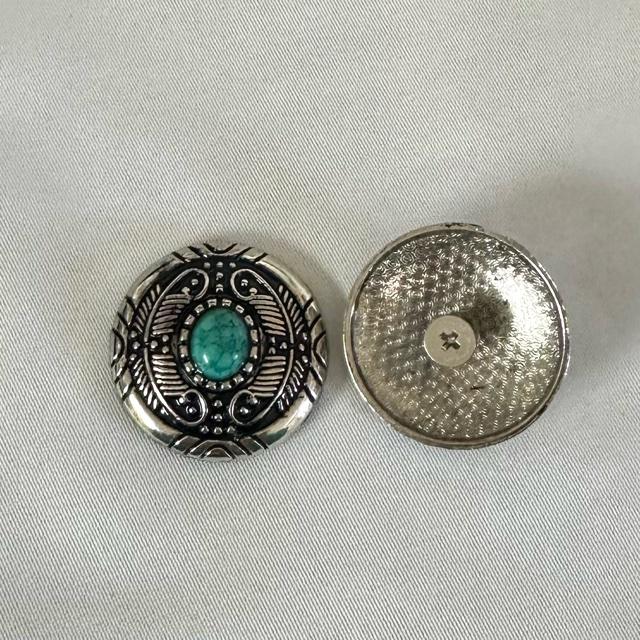 ネジ式 コンチョ シルバー×ターコイズC 1個 |  | 03