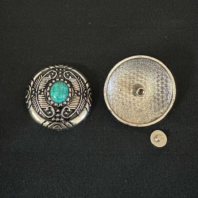 ネジ式 コンチョ シルバー×ターコイズC 1個 |  | 01