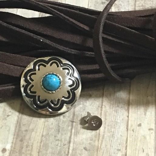 ネジ式 コンチョ シルバー×ターコイズD 1個 |  | 04