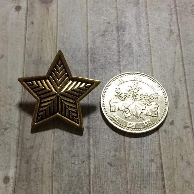 2個 星型 コンチョ ボタン／ゴールド 30mm |  | 03