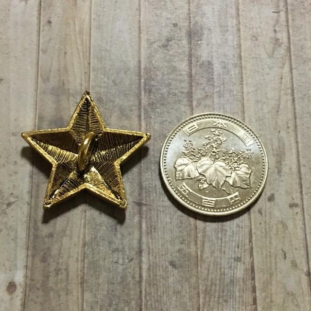 2個 星型 コンチョ ボタン／ゴールド 30mm |  | 04