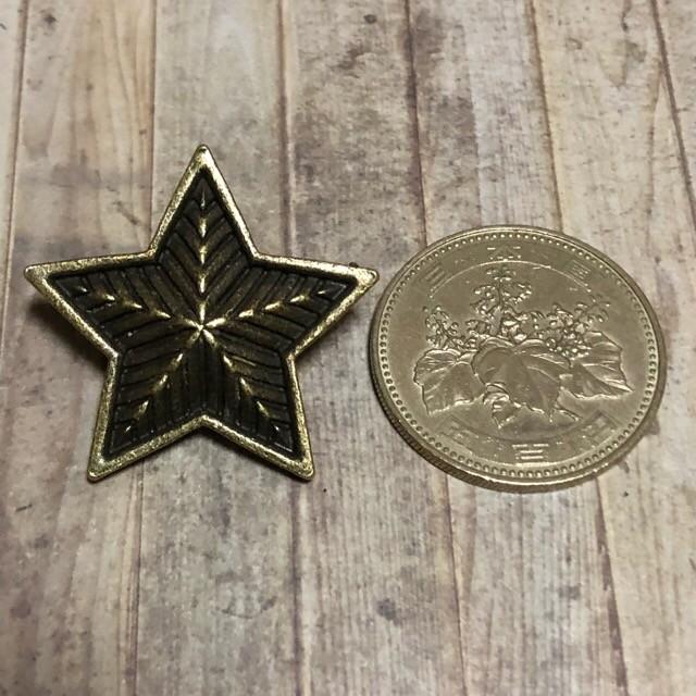 2個 星型 コンチョ ボタン／ブロンズ 30mm |  | 02