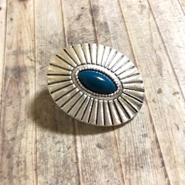 オーバル ビリジアン ボタン シルバー 1個 |  | 01