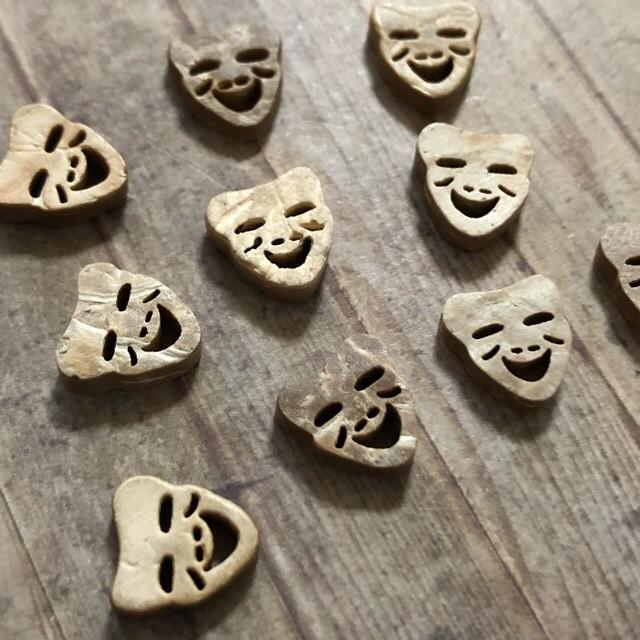 フェイス ココナッツ ボタン ベージュ 10個セット | 