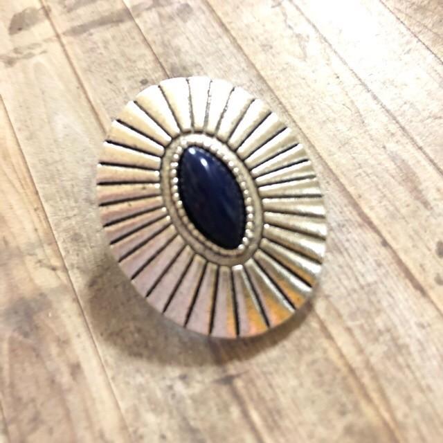 オーバル ネイビー ボタン シルバー 1個 |  | 05
