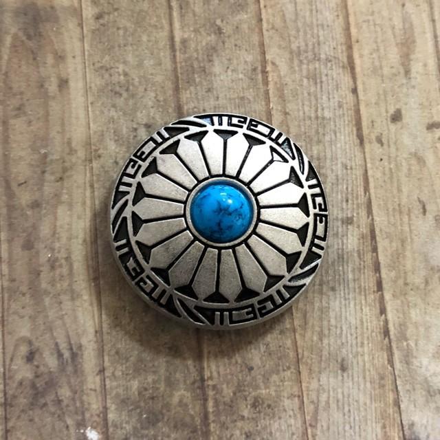 ネジ式 コンチョ ツヤなし ターコイズB 1個 | 