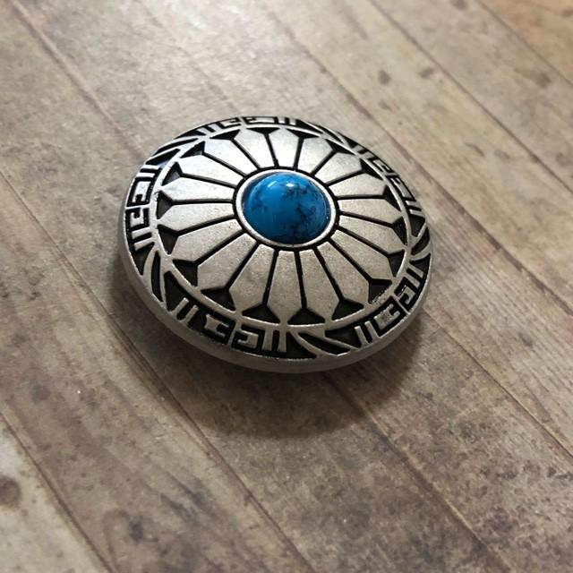 ネジ式 コンチョ ツヤなし ターコイズB 1個 |  | 01