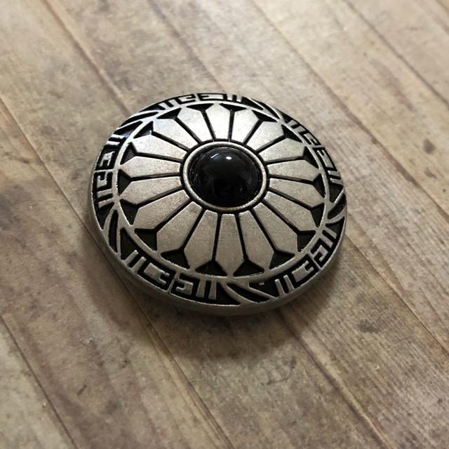 ネジ式 コンチョ ツヤなし ブラックB 1個 | 