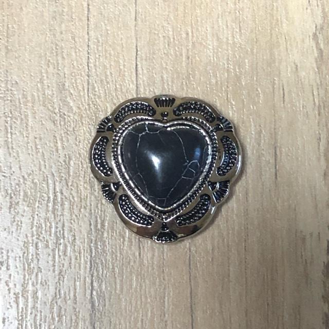 3cm ネジ式 ハート コンチョ ブラック 1個 |  | 01