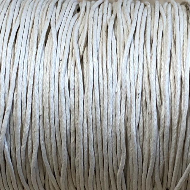 5ヤード アイボリー ワックスコットンコード  1mm 革紐 |  | 02