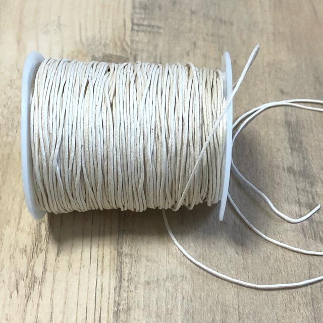 5ヤード アイボリー ワックスコットンコード  1mm 革紐 |  | 03