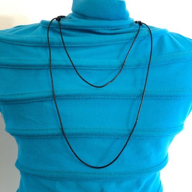 4本セット 合皮 革紐風 アジャスターネックレス  ブラック |  | 01