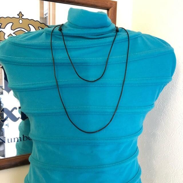 4本セット 合皮 革紐風 アジャスターネックレス  ブラック |  | 02