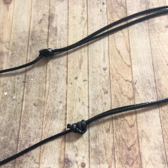 4本セット 合皮 革紐風 アジャスターネックレス  ブラック |  | 03