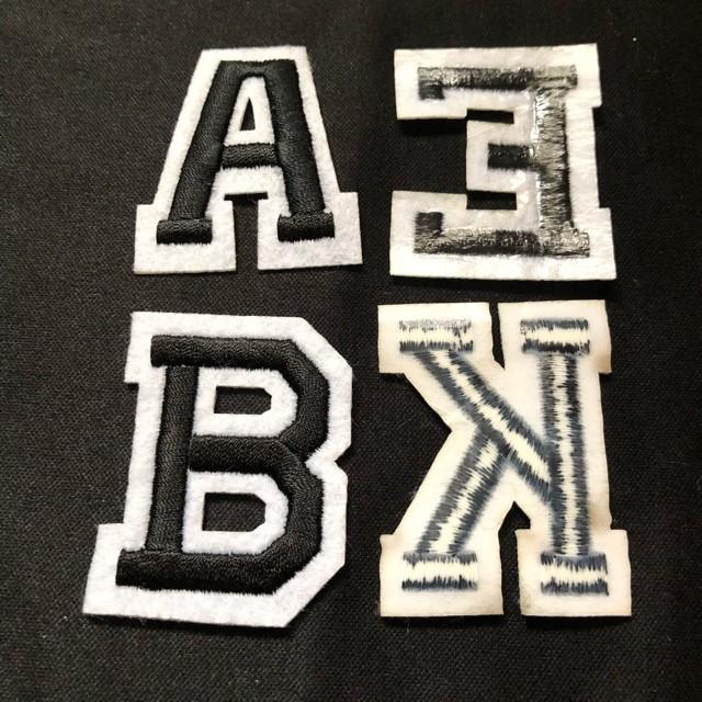 ブラック アルファベット ワッペン 1枚 |  | 30