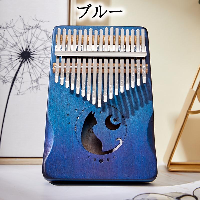 カリンバ 楽器 親指ピアノ 民族楽器 karinba ハードケース付 17音 指ピアノ ハンドオルゴール かわいい 猫  日本語マニュアル｜podonamu｜04