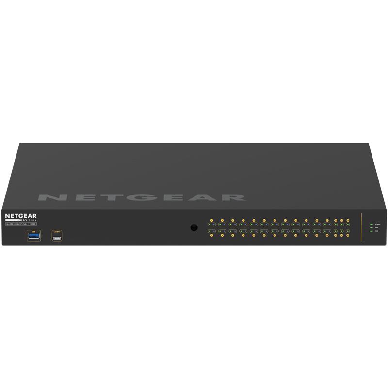 NETGEAR GSM4230PX-100AJS ProAV向けPoE+対応 (480W) 1Gポート×26 SFP+スロット×4 フルマネージスイッチ
