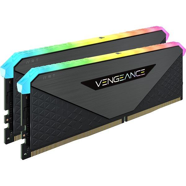 お取引 コルセア(メモリ) CMN16GX4M2Z3600C18 DDR4 3600MHz 16GB(8GBx2) UDIMM 18-22-22-42 VENGEANCE RGB RT Black 1.35V for AMD Ryzen