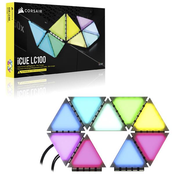 コルセア(メモリ) CL-9011114-WW ライティングスターターキット iCUE LC100 Smart Case Lighting Triangles Starter Kit｜podpark｜08