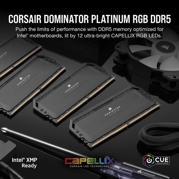 コルセア(メモリ) CMT32GX5M2X6200C36 DDR5 6200MHz 32GB(16GBx2) UDIMM 36-39-39-76 DOMINATOR PLATINUM RGB Black RGB LED 1.25V｜podpark｜06