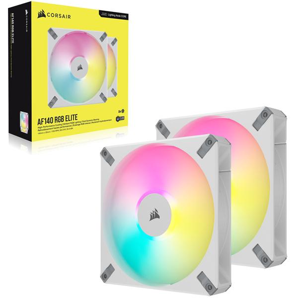 コルセア(メモリ) CO-9050160-WW ケースファン AF140 RGB ELITE WHITE Dual Pack with Lighting Node CORE XT