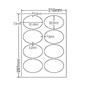 ナナクリエイト MCL20 カラーレーザプリンタ用ラベルマットタイプ(8面)