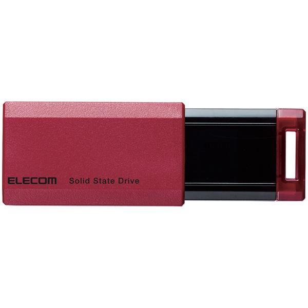 ELECOM ESD-EPK1000GRD 外付けSSD/ ノック式/ USB3.2(Gen2)対応/ 1TB/ レッド｜podpark｜03