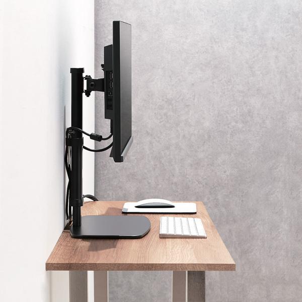 ELECOM DPA-VL01BK ディスプレイスタンド/ 昇降タイプ/ 10段階/ ブラック