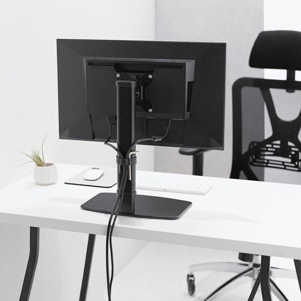 ELECOM DPA-VL01BK ディスプレイスタンド/ 昇降タイプ/ 10段階/ ブラック