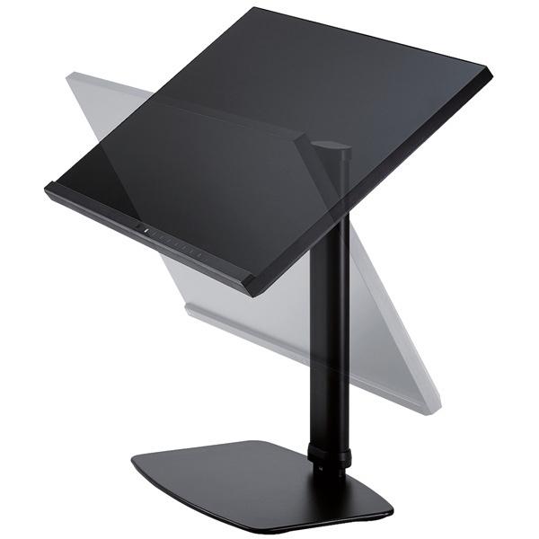 ELECOM DPA-VL01BK ディスプレイスタンド/ 昇降タイプ/ 10段階/ ブラック