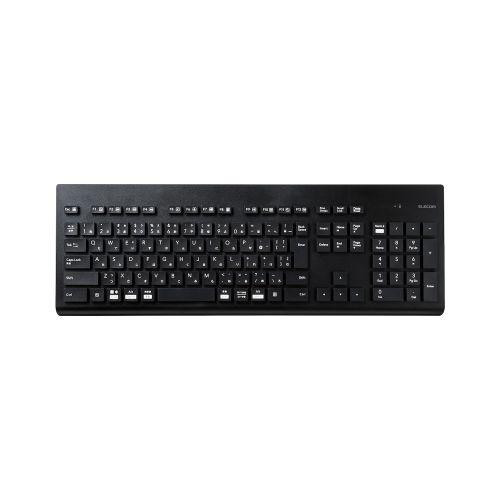 ELECOM TK-WS02DMKBK キーボード/ 無線(2.4GHz)/ ワイヤレス/ メンブレン式/ フルサイズ/ 洗える/ 抗菌/ ブラック_1