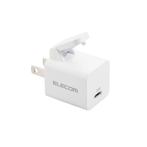 ELECOM MPA-ACCP31WH AC充電器/ USB充電器/ 楽抜け/ USB Power Delivery準拠/ 20W/ USB-C1ポート/ 固定プラグ/ ホワイト｜podpark｜02
