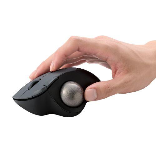 M-IT10DRBK トラックボールマウス/ IST/ 36mmボール/ 親指/ 人工ルビー支持/ 無線2.4GHz/ 5ボタン/ 【連射】 ブラック