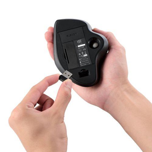M-IT10DRBK トラックボールマウス/ IST/ 36mmボール/ 親指/ 人工ルビー支持/ 無線2.4GHz/ 5ボタン/ 【連射】 ブラック